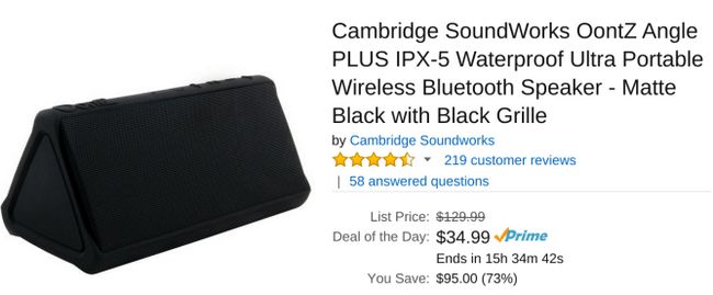 Fotografía - [Offre Alerte] Obtenez jusqu'à 80% de réduction parleurs Divers Cambridge SoundWorks OontZ Angle Bluetooth sur Amazon